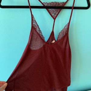 Lace maroon tank